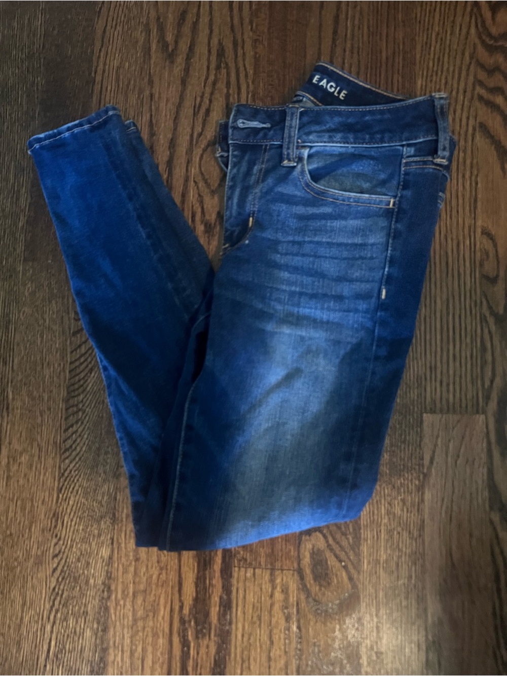 American Eagle Outfitters Women's Deep Blue Skinny Jeans